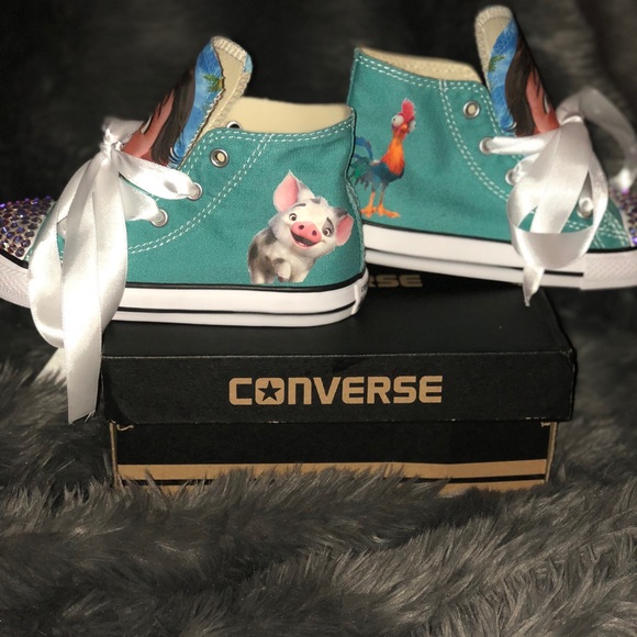 Custom Moana Converse BLING You choose color ๐ - Picture 5 of 8